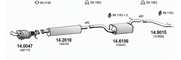 ASSO ART3375 Exhaust System